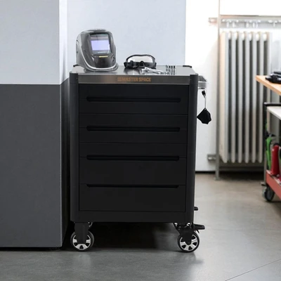 Gambar Masterspace Troli Kabinet Perkakas Dengan 7 Laci - Hitam