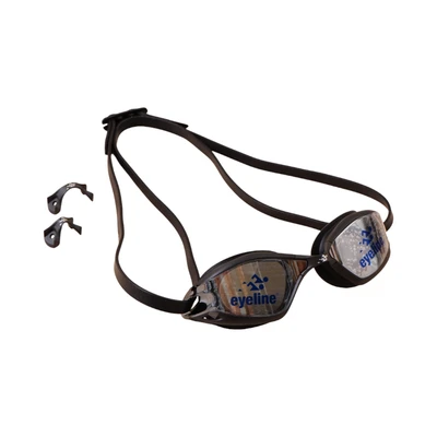 Gambar Eyeline Black Venom Kacamata Renang Mirror - Hitam/Silver