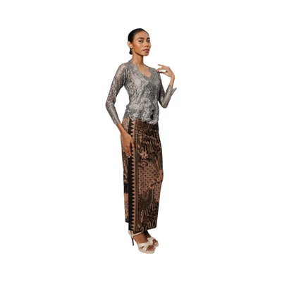 Gambar Pendopo Ukuran S Kebaya Wanita Deluxe - Abu-Abu Tua