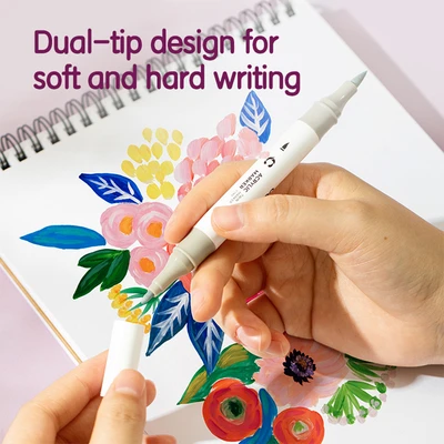 Gambar Deli Set 12 Pcs Spidol Acrylic Dengan Brush - Mix