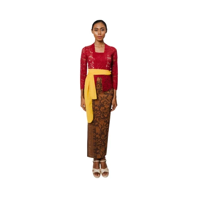 Gambar Pendopo Ukuran XXL Kebaya Wanita Basic - Merah Maroon
