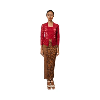 Gambar Pendopo Ukuran XXL Kebaya Wanita Basic - Merah Maroon