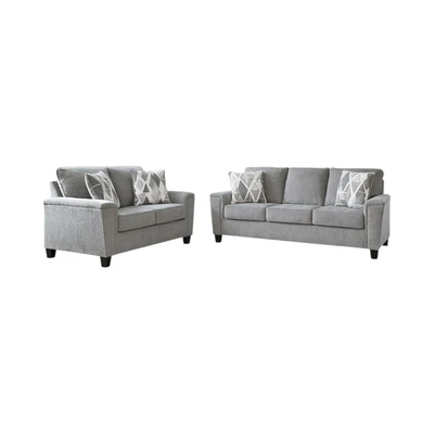 Gambar Ashley Leeshan Sofa Fabric 3 Seater - Abu-Abu