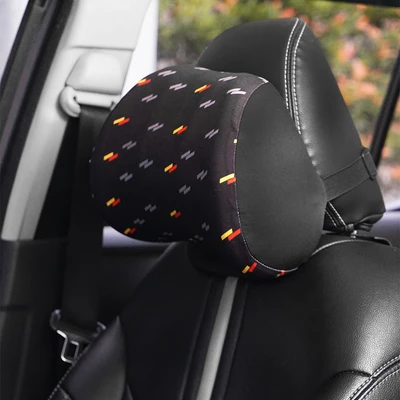 Gambar Otto Klasse Bantal Leher Kursi Mobil Tartan Classic Strip - Hitam