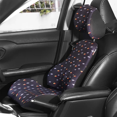 Gambar Otto Klasse Bantal Punggung Kursi Mobil Tartan Classic Strip - Hitam