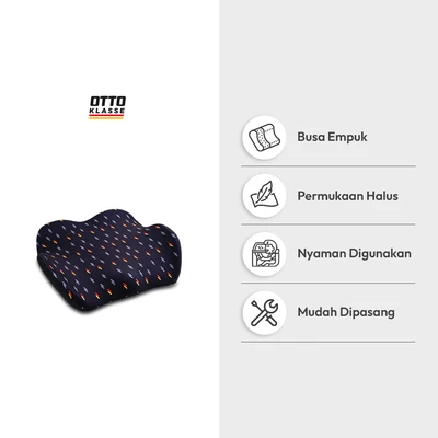 Gambar Otto Klasse Bantalan Jok Mobil Tartan Classic Strip - Hitam