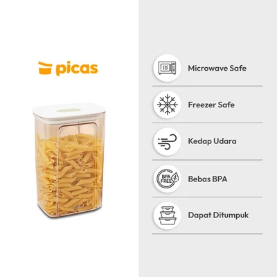 Gambar Picas Sackie Stoples Plastik 1.5 Liter Transparan - Putih