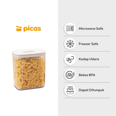 Gambar Picas Sackie Stoples Plastik 1 Liter Transparan - Putih