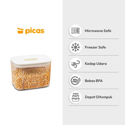 Gambar Picas Sackie Stoples Plastik 600 ml Transparan - Putih