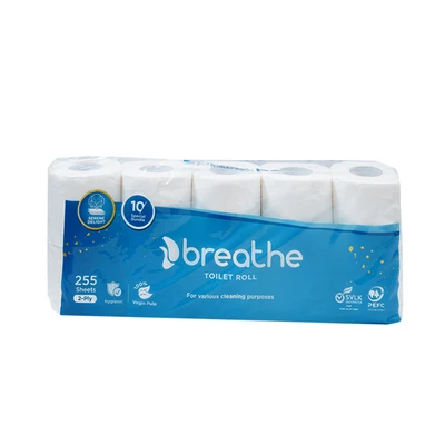 Gambar Breathe Serene Tisu Toilet Roll Set 10 pcs - Putih