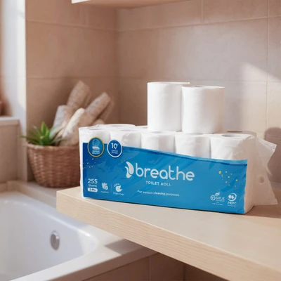 Gambar Breathe Serene Tisu Toilet Roll Set 10 pcs - Putih