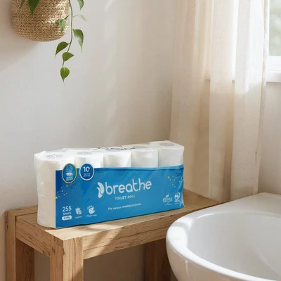 Gambar Breathe Serene Tisu Toilet Roll Set 10 pcs - Putih