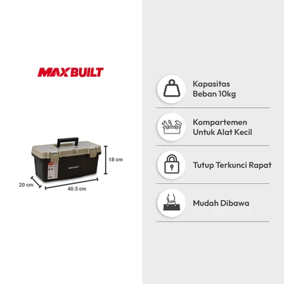 Gambar Maxbuilt Kotak Perkakas 40.5x20x18 cm - Cokelat Sand