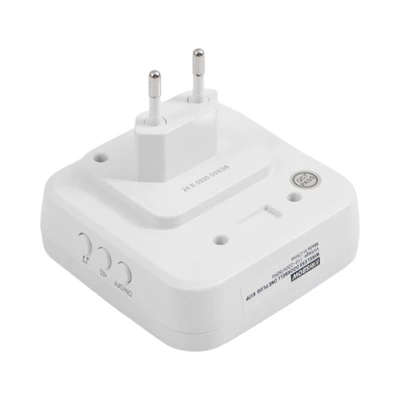 Gambar Krisbow Bel Pintu Wireless Two Plug 617P Rgb - Putih