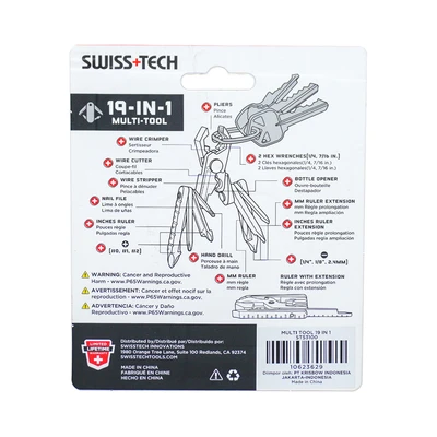 Gambar Swiss Tech Alat Saku Serbaguna 19 In 1 - Silver