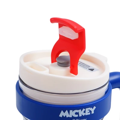 Gambar Ataru Gelas Tumbler Plastik Dengan Handle Mickey 720 ml - Biru/Putih