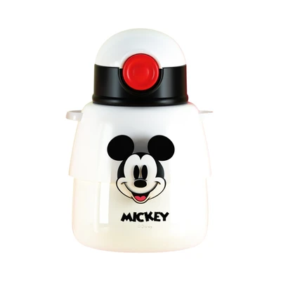 Gambar Ataru Botol Vacuum Flask Stainless Steel Dengan Sedotan Mickey 650 ml - Putih