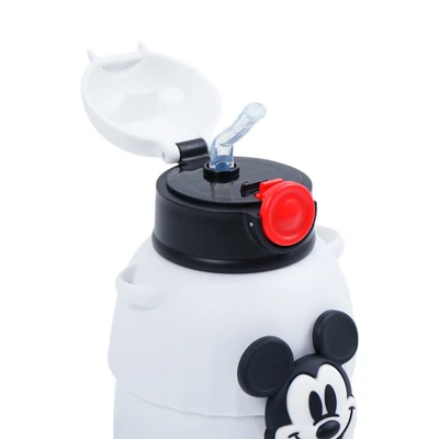 Gambar Ataru Botol Vacuum Flask Stainless Steel Dengan Sedotan Mickey 650 ml - Putih