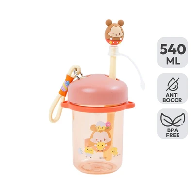Gambar Ataru Botol Minum Dengan Sedotan Mickey 540 ml - Pink
