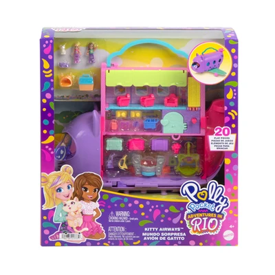 Gambar Polly Pocket Playset Kitty Airways - Ungu