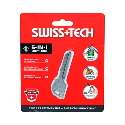 Gambar Swiss Tech Alat Saku Serbaguna 6 In 1 - Silver