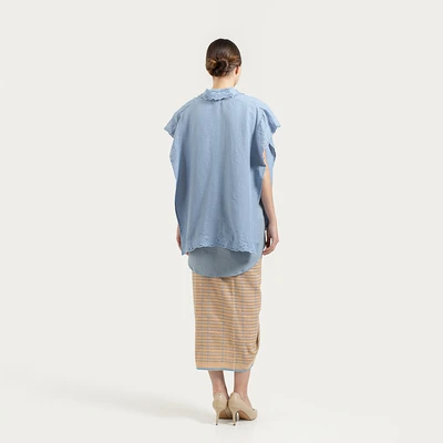 Gambar Gitaratna Ukuran M/L Hara Outer Wanita Fit - Biru Dusty