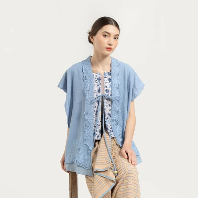 Gambar Gitaratna Ukuran M/L Hara Outer Wanita Fit - Biru Dusty