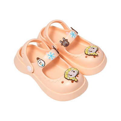 Gambar Ataru Ukuran 30 Sandal Anak Clogs Frozen - Peach