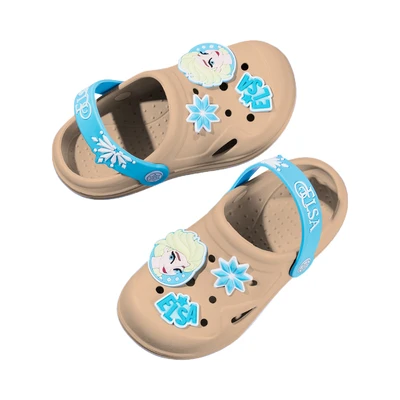 Gambar Ataru Ukuran 33 Sandal Anak Clogs Frozen - Peach/Biru