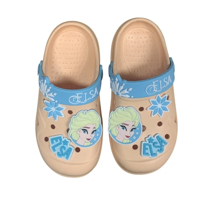 Gambar Ataru Ukuran 33 Sandal Anak Clogs Frozen - Peach/Biru