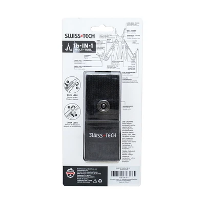 Gambar Swiss Tech Alat Saku Serbaguna 16 In 1 - Hitam
