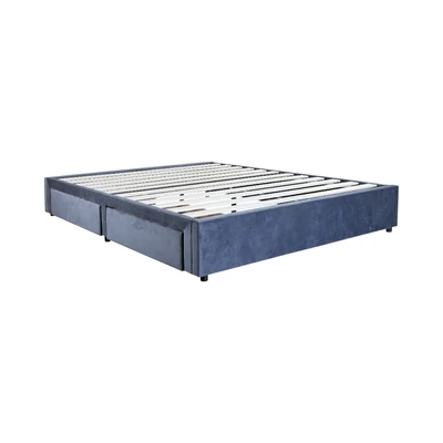 Gambar Informa Sleep 120x200 cm Linford III Dipan Velvet Dengan Laci - Abu-Abu