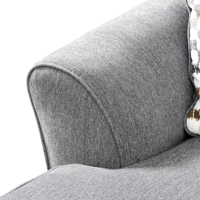 Gambar Ashley Brise-2 Sofa L Sectional Fabric - Abu-Abu