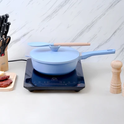 Gambar Cooking Color Set Zena Wajan Penggorengan Aluminium 24 cm - Biru