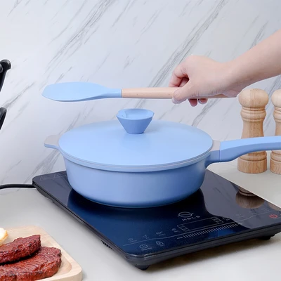 Gambar Cooking Color Set Zena Wajan Penggorengan Aluminium 24 cm - Biru