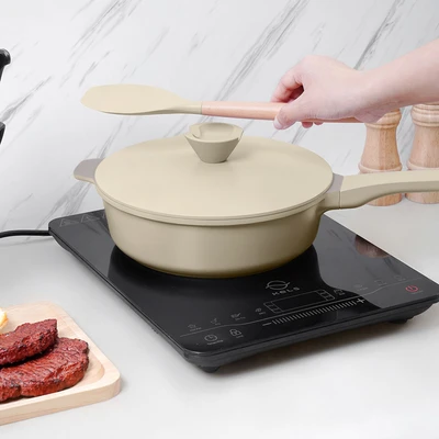 Gambar Cooking Color Set Zena Wajan Penggorengan Aluminium 24 cm - Krem