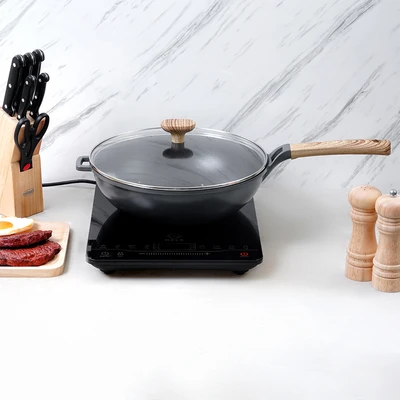 Gambar Cooking Color Zeta Wajan Penggorengan Dengan Rak Aluminium 30 cm - Abu-Abu