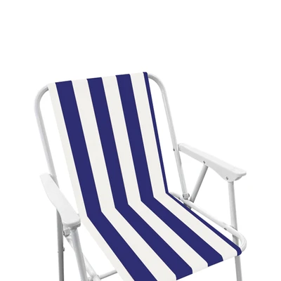 Gambar Soleil Spring Kursi Teras Stripe - Biru
