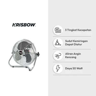 Gambar Krisbow Kipas Angin Meja 12 Inch 50 Watt - Silver