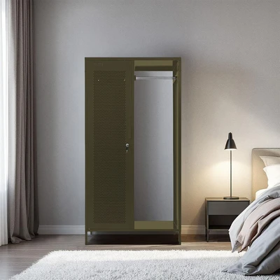 Gambar Masterspace Mira Lemari Pakaian Dengan Gantungan Hanger 75x50x145 cm - Hijau