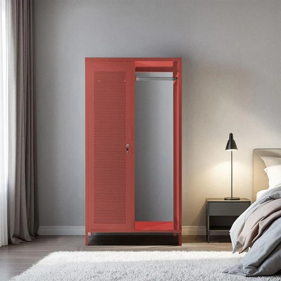 Gambar Masterspace Mira Lemari Pakaian Dengan Gantungan Hanger 75x50x145 cm - Merah Terracotta