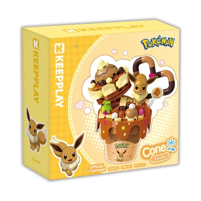 Gambar Keepplay Pokemon Eevee Cone Set 131 Pcs K20259 - Cokelat