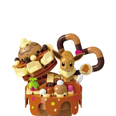 Gambar Keepplay Pokemon Eevee Cone Set 131 Pcs K20259 - Cokelat