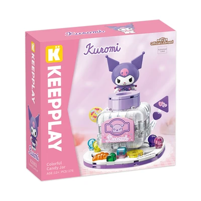 Gambar Keepplay Sanrio Kuromi Colorful Candy Jar Set 176 Pcs - Ungu