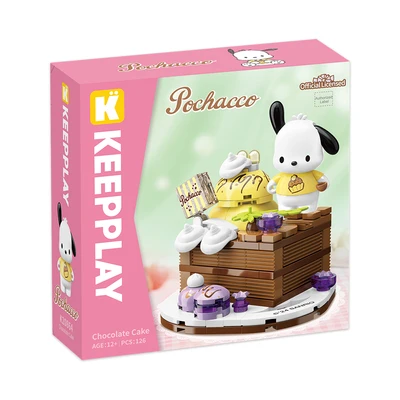 Gambar Keepplay Sanrio Pochacco Chocolate Cake Set 126 Pcs - Cokelat