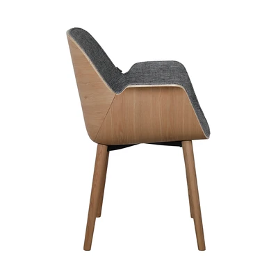 Gambar Informa Sawara Kursi Berlengan Dengan Cushion Fabric - Abu-Abu