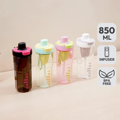 Jual Ataru Botol Minum Tritan Dengan Infuser & Strap Handle 650 ml ...
