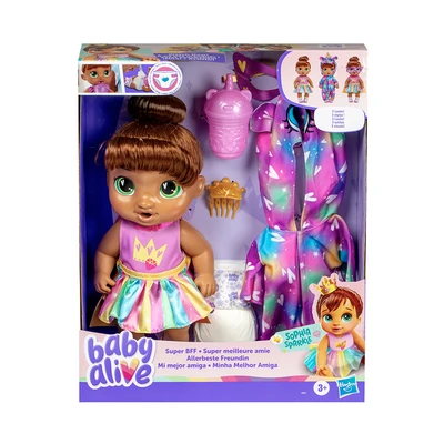 Gambar Baby Alive Boneka Bayi Super Bff Sophia Sparkles Brown Hair
