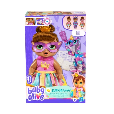Gambar Baby Alive Boneka Bayi Super Bff Sophia Sparkles Brown Hair