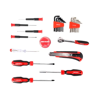 Gambar Maxbuilt Perkakas Rumah Tangga Set 132 pcs - Merah